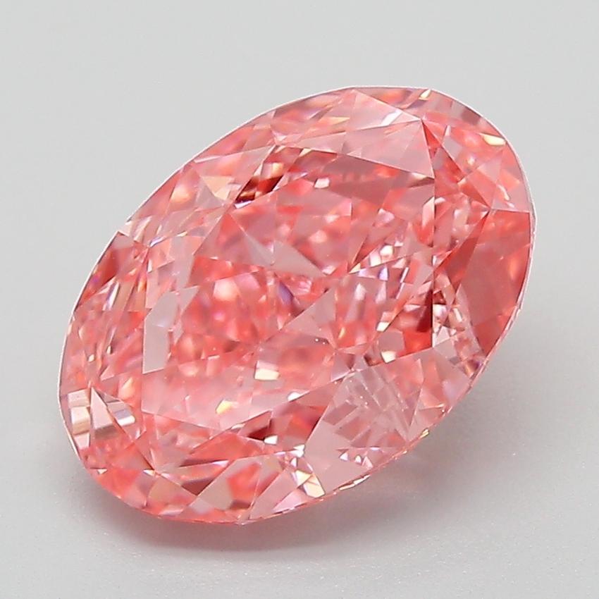 3.03 Ct. Fancy Vivid Pink Oval Lab Grown Diamond