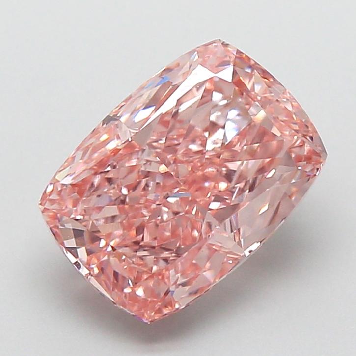 3.07 Ct. Fancy Intense  Pink Cushion Lab Grown Diamond