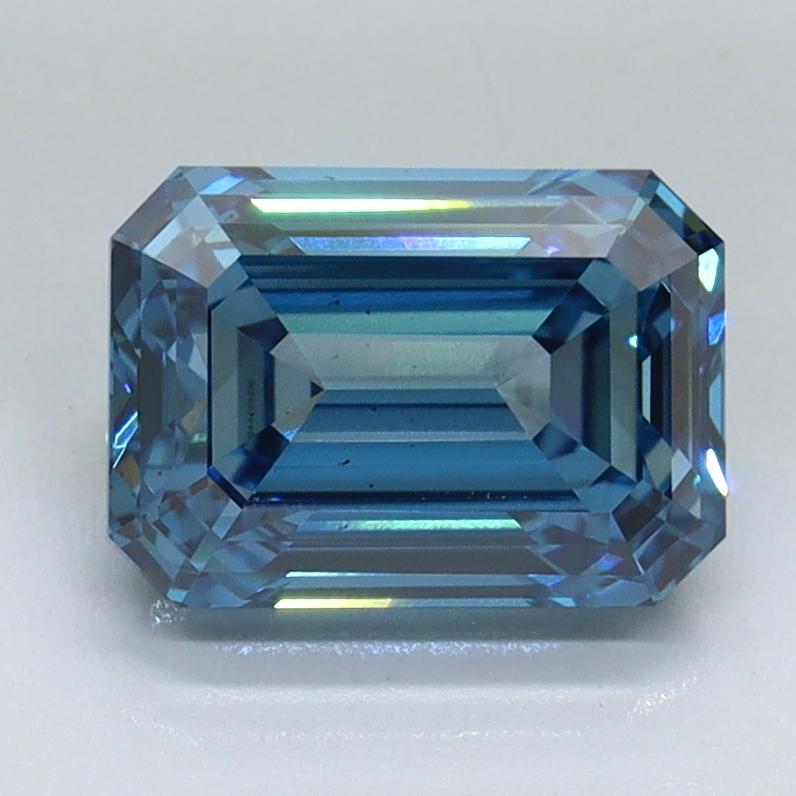 2.02 Ct. Fancy Vivid Malibu Blue Emerald Lab Grown Diamond