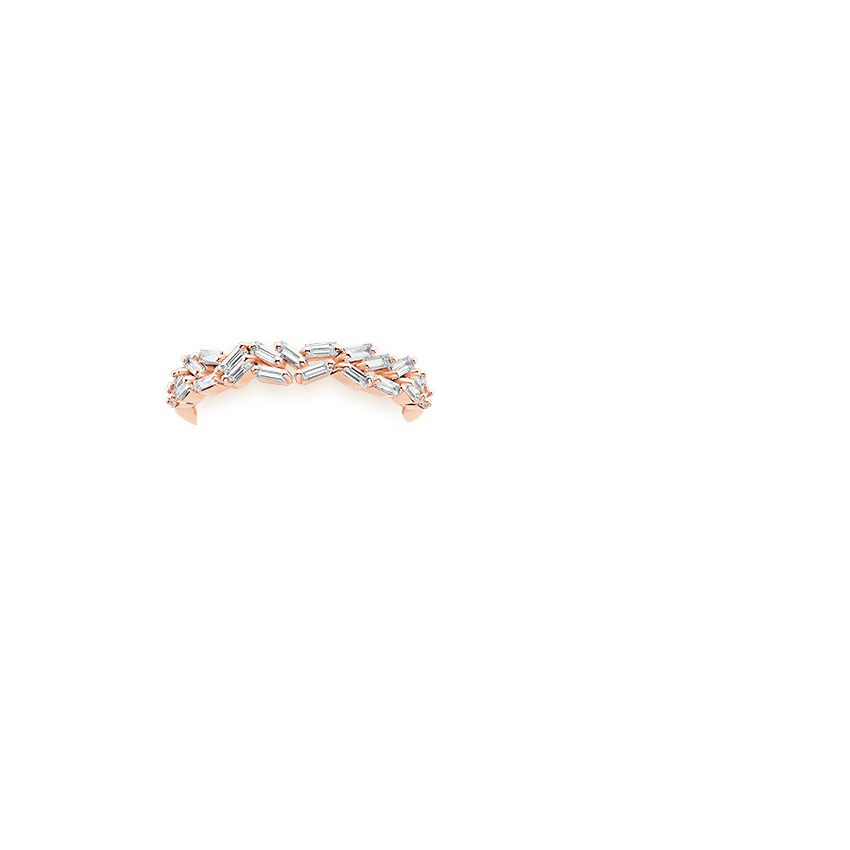 Baguette Cluster Diamond Ring (1/2 ct. tw.) in 14K Rose Gold