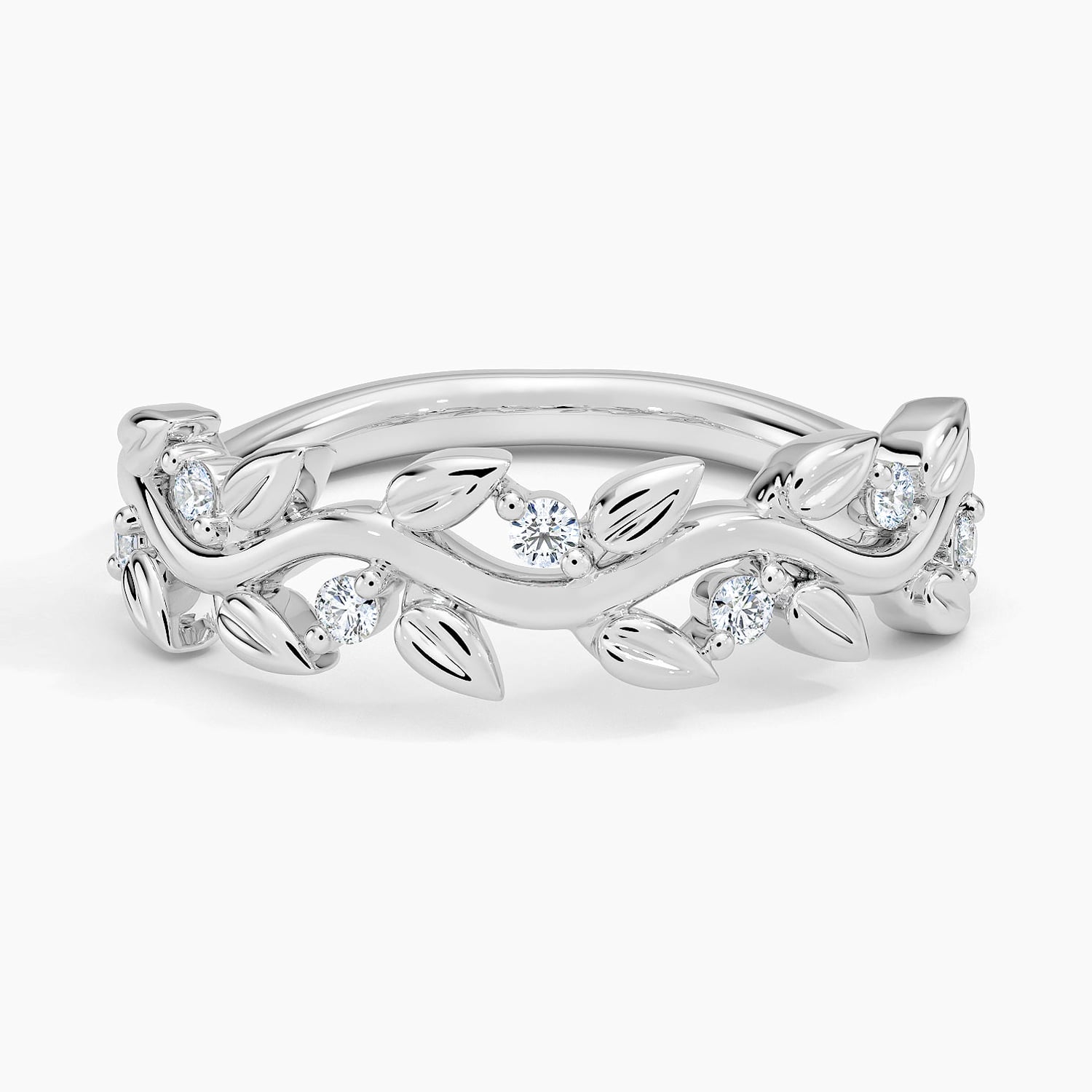 Rose gold diamond engagement ring with surprise diamond details