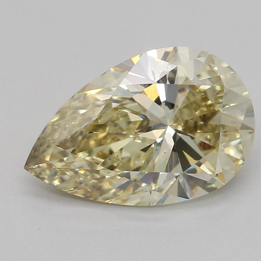 1.59 Ct. Fancy Greyish Yellow Pear Lab Grown Diamond