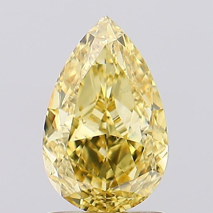 1.65 Ct. Fancy Vivid Yellow Pear Lab Grown Diamond