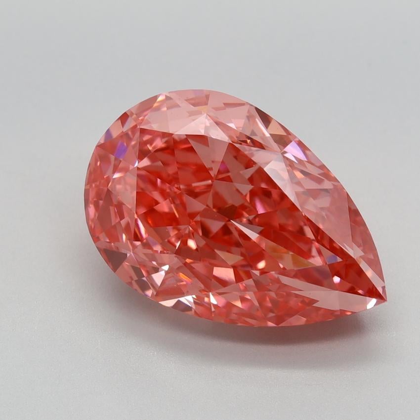 5.39 Ct. Fancy Vivid Pink Pear Lab Grown Diamond