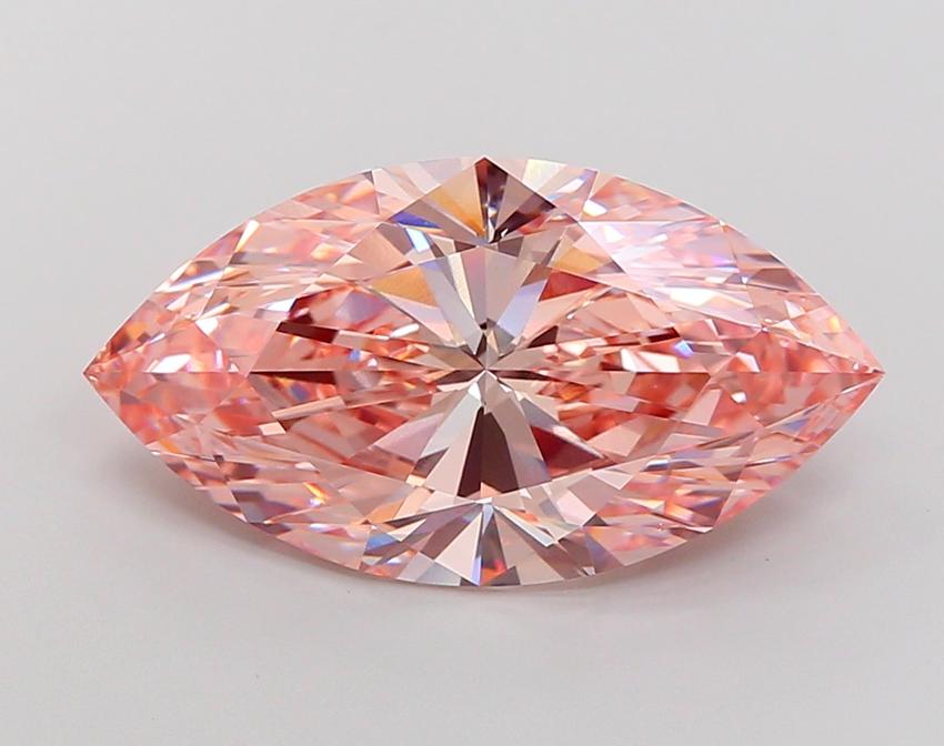 10.01 Ct. Fancy Intense Pink Marquise Lab Grown Diamond