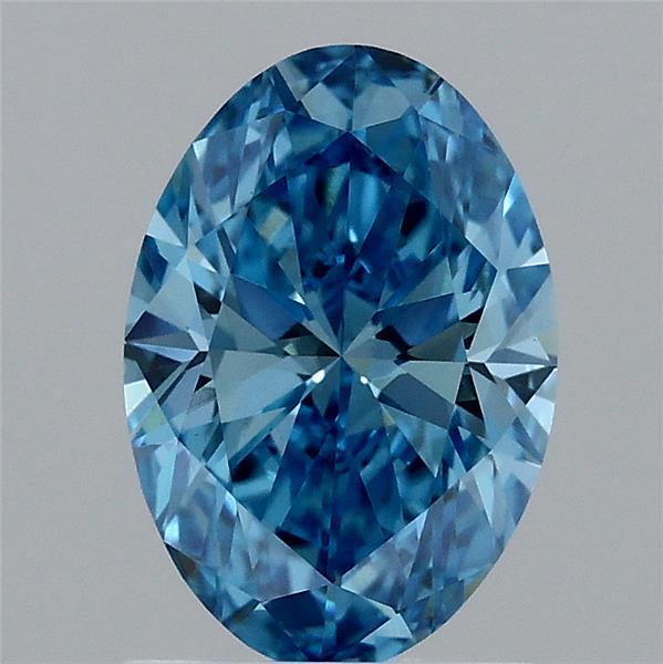1.26 Ct. Fancy Vivid Blue Oval Lab Grown Diamond
