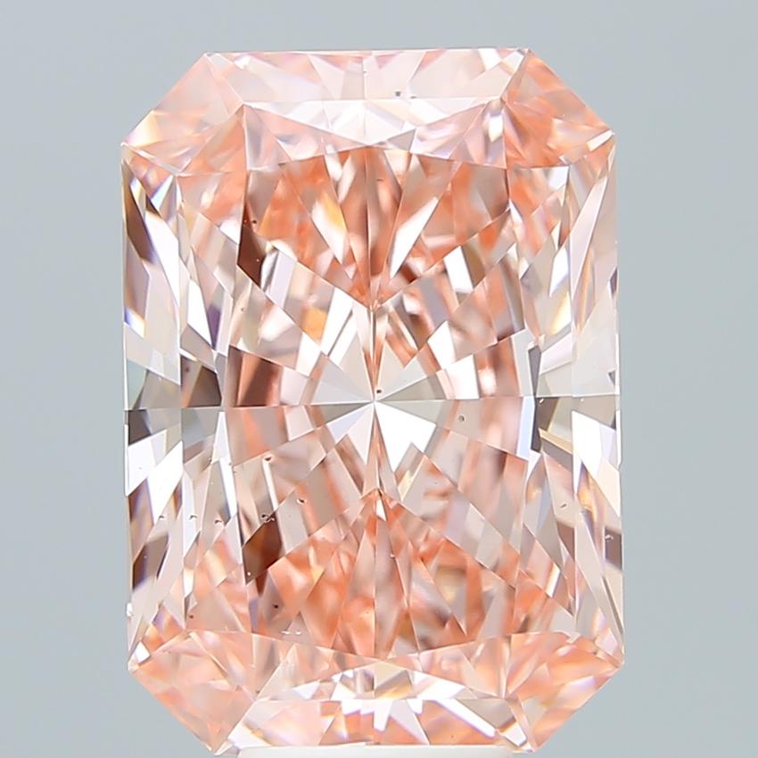 9.54 Ct. Fancy Vivid Pink Radiant Lab Grown Diamond