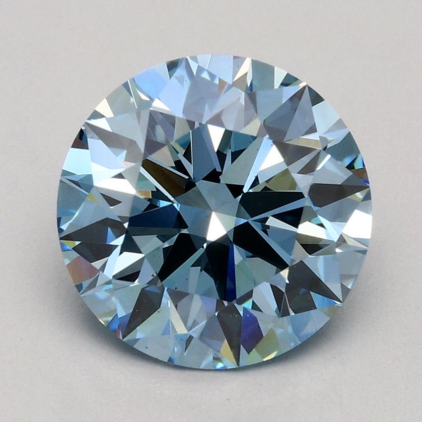 2.05 Ct. Fancy Intense Blue Round Lab Grown Diamond