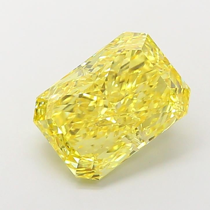 5.52 Ct. Fancy Vivid Yellow Radiant Lab Grown Diamond