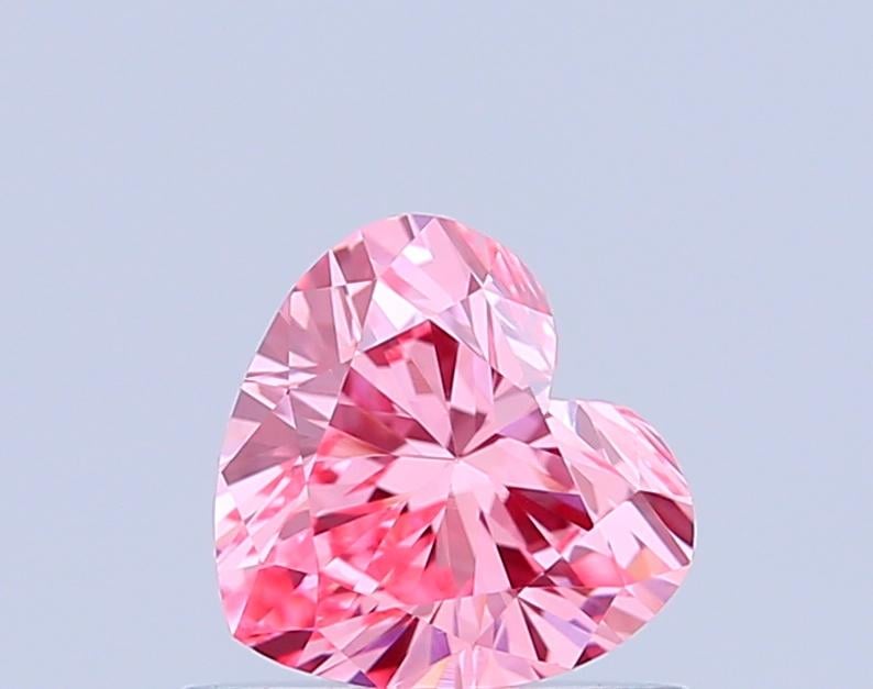 0.60 Ct. Fancy Vivid Pink Heart Lab Grown Diamond