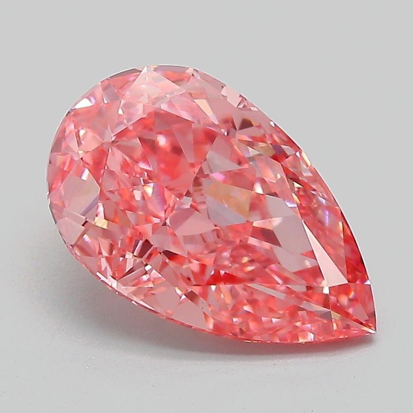 3.13 Ct. Fancy Vivid Pink Pear Lab Grown Diamond