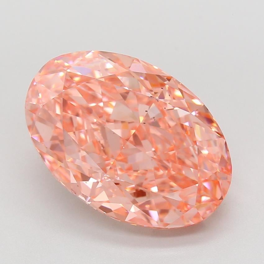 9.10 Ct. Fancy Vivid Pink Oval Lab Grown Diamond
