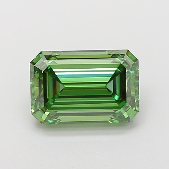 2.18 Ct. Fancy Vivid Green Emerald Lab Grown Diamond
