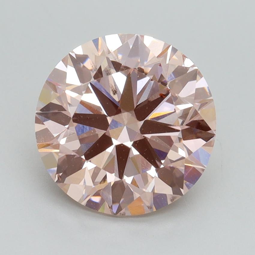 3.01 Ct. Fancy Light Pink Round Lab Grown Diamond