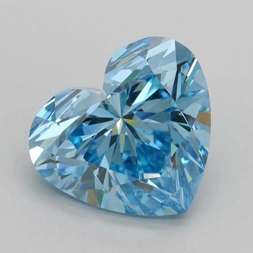 3.00 Ct. Fancy Intense Blue Heart Lab Grown Diamond