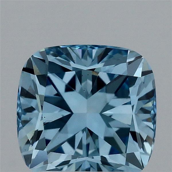 2.10 Ct. Fancy Vivid  Blue Cushion Lab Grown Diamond