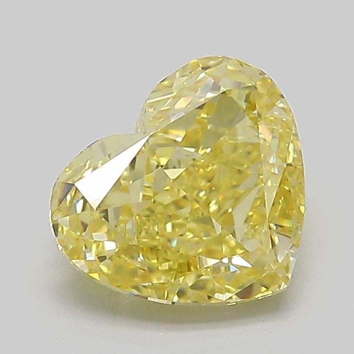 1.53 Ct. Fancy Intense  Yellow Heart Lab Grown Diamond