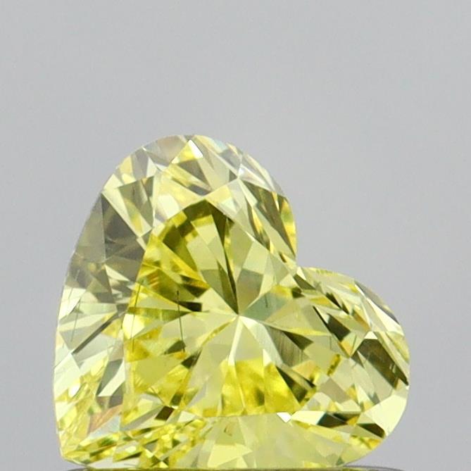 0.55 Ct. Fancy Intense Yellow Heart Lab Grown Diamond