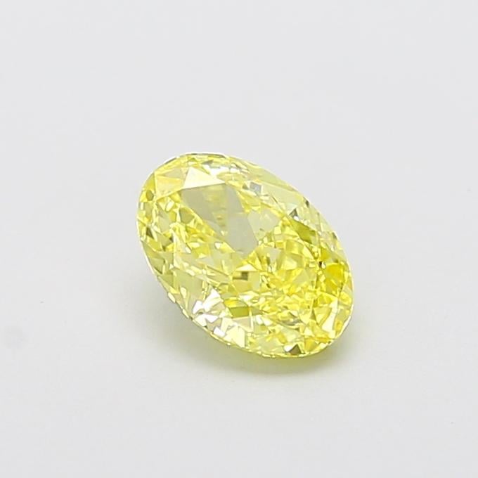 1.02 Ct. Fancy Intense  Yellow Oval Lab Grown Diamond