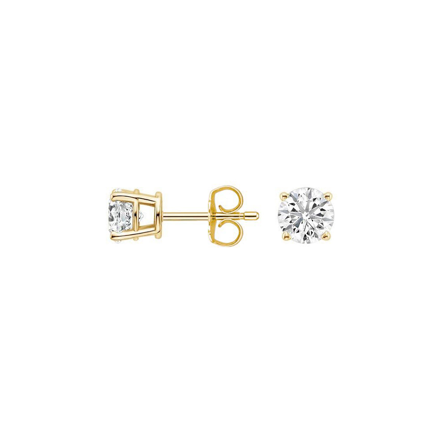 Round Diamond Stud Earrings (2 ct. tw.) in 18K Yellow Gold