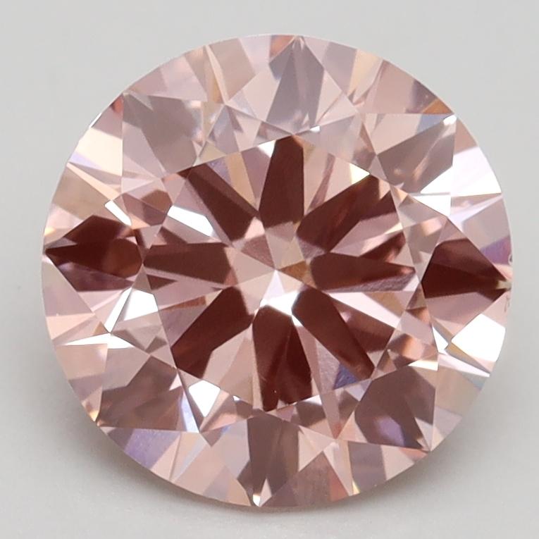 2.63 Ct. Fancy Intense Pink Round Lab Grown Diamond
