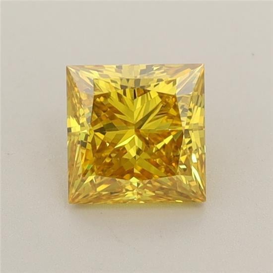 0.80 Ct. Fancy Intense Yellow Princess Lab Grown Diamond