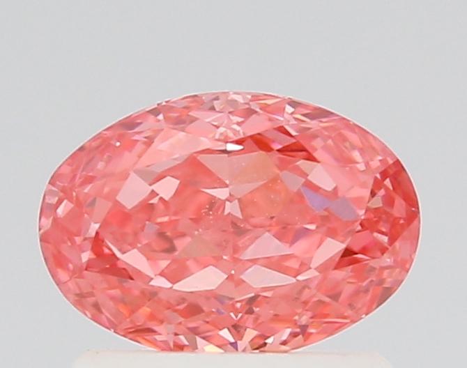 0.79 Ct. Fancy Vivid Pink Oval Lab Grown Diamond