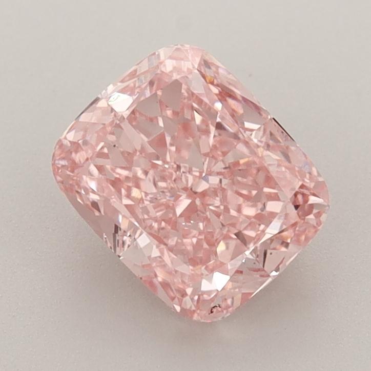 1.54 Ct. Fancy Vivid  Pink Cushion Lab Grown Diamond