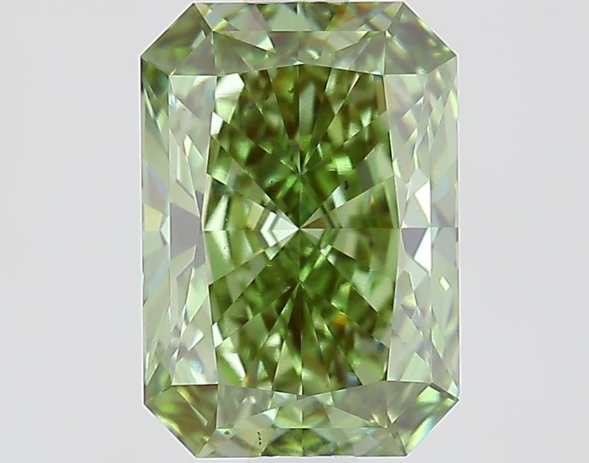 1.63 Ct. Fancy Vivid Green Radiant Lab Grown Diamond