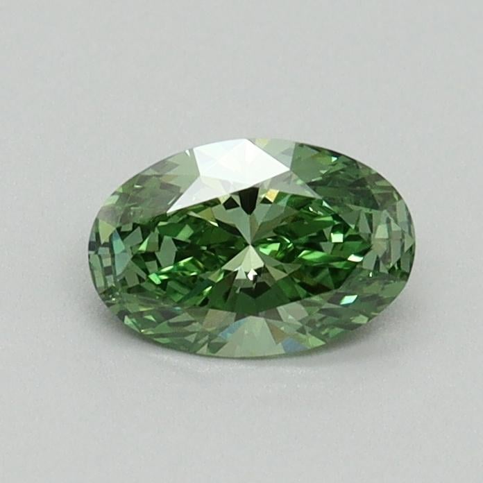 0.47 Ct. Fancy Vivid Green Oval Lab Grown Diamond