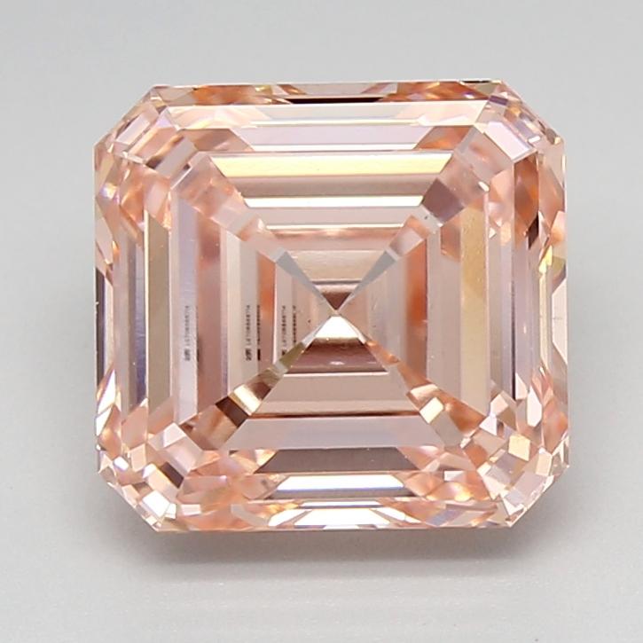 4.00 Ct. Fancy Intense  Pink Asscher Lab Grown Diamond