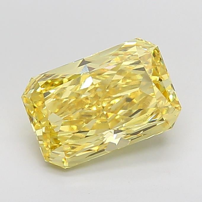 4.03 Ct. Fancy Vivid Yellow Radiant Lab Grown Diamond
