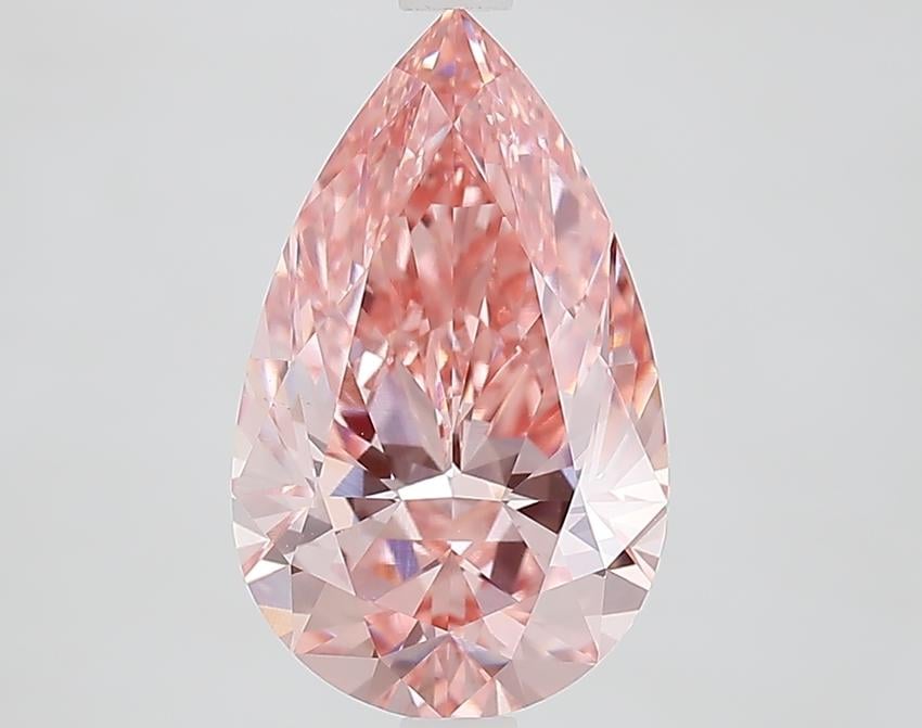 3.10 Ct. Fancy Vivid Pink Pear Lab Grown Diamond