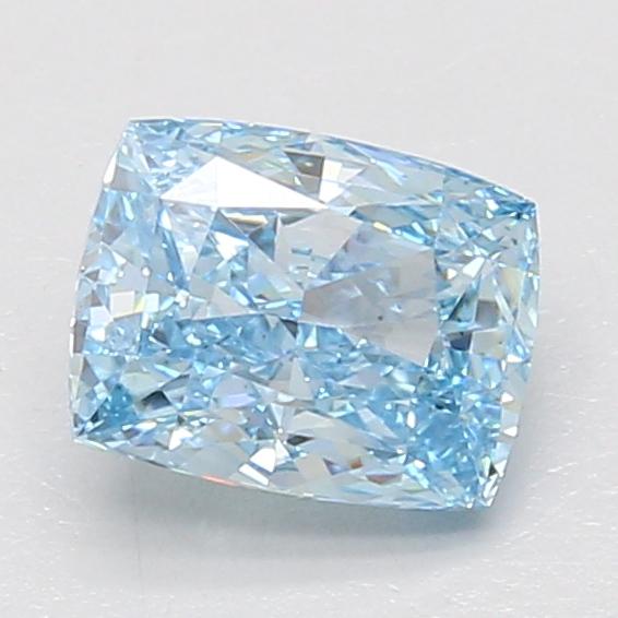 1.56 Ct. Fancy Vivid Blue Cushion Lab Grown Diamond