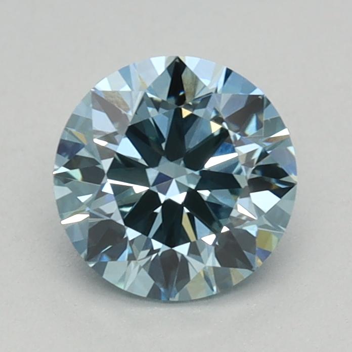0.68 Ct. Fancy Vivid Blue Round Lab Grown Diamond