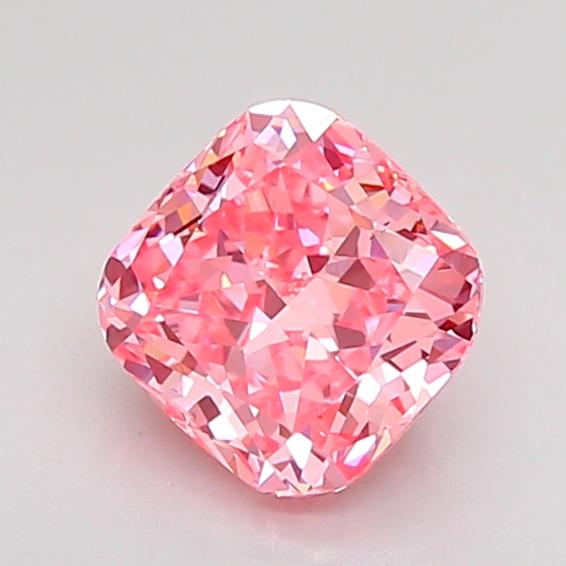 1.10 Ct. Fancy Vivid Pink Cushion Lab Grown Diamond