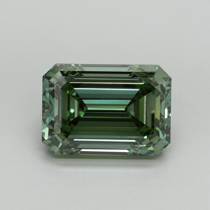 5.04 Ct. Fancy Vivid Pacific Green Emerald Lab Grown Diamond