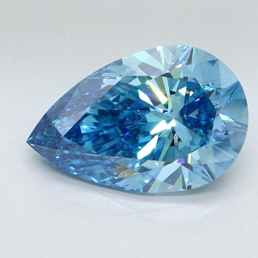 2.77 Ct. Fancy Vivid Malibu Blue Pear Lab Grown Diamond