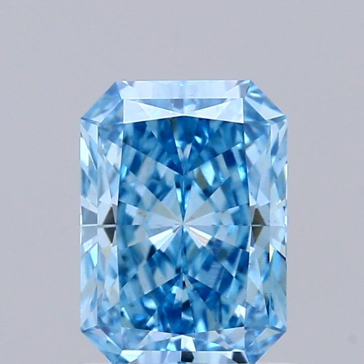 1.08 Ct. Fancy Vivid Blue Radiant Lab Grown Diamond
