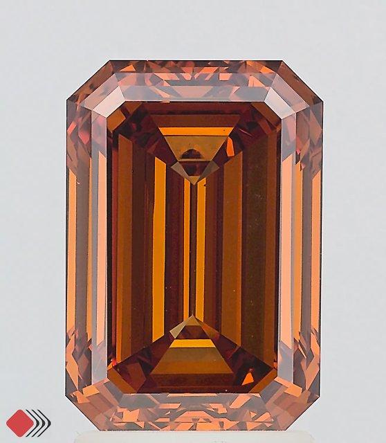 3.01 Ct. Fancy Orange Emerald Lab Grown Diamond