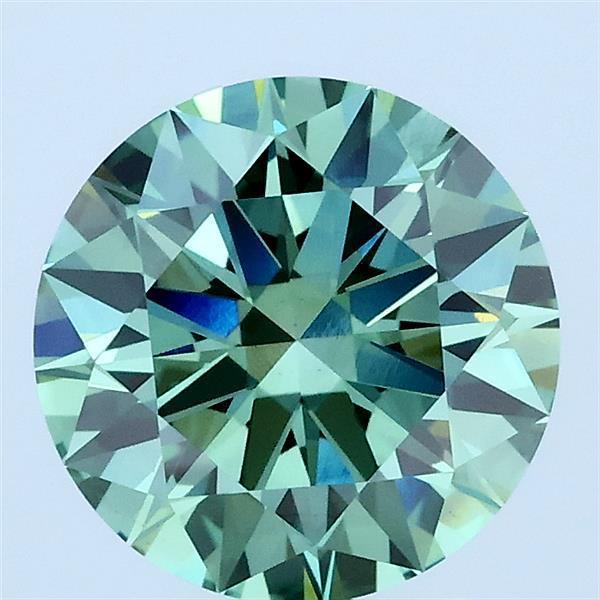 2.02 Ct. Fancy Vivid Green Round Lab Grown Diamond