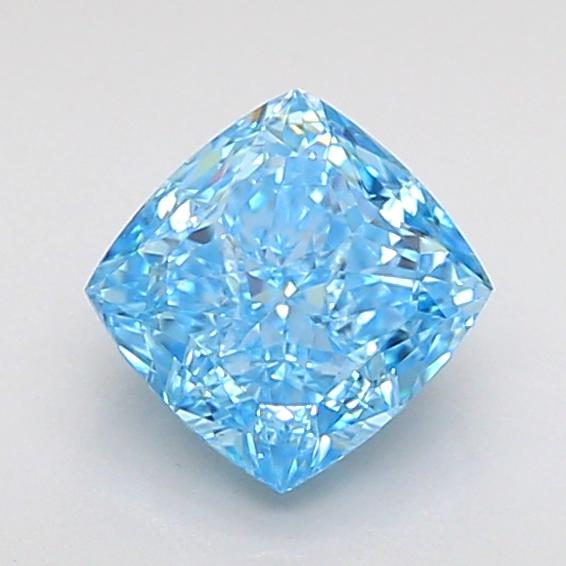 1.09 Ct. Fancy Vivid  Blue Cushion Lab Grown Diamond