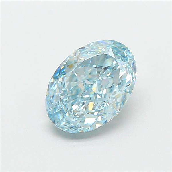 1.12 Ct. Fancy Vivid Green Oval Lab Grown Diamond