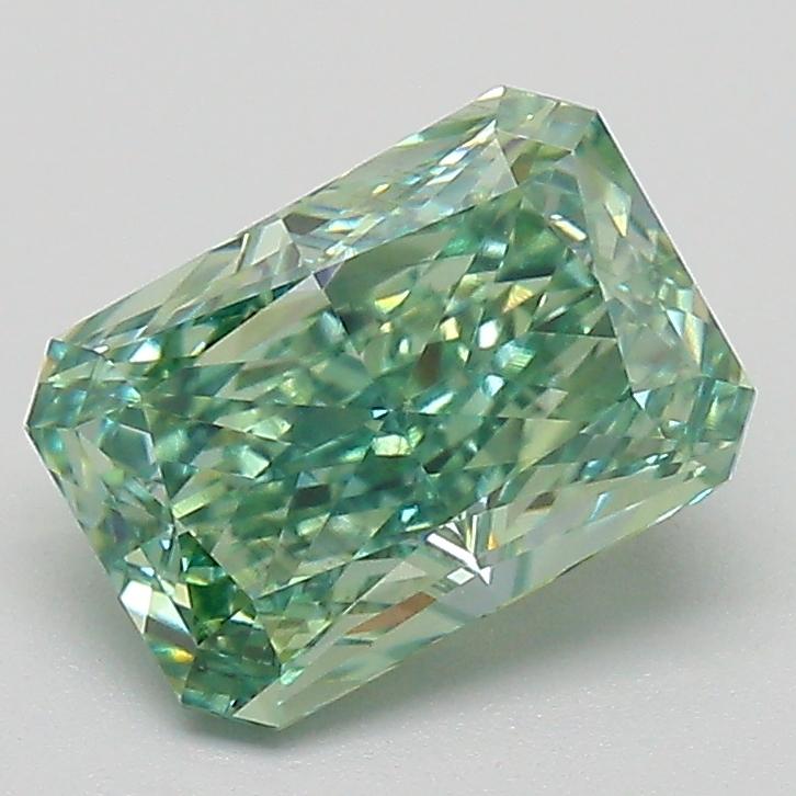 1.79 Ct. Fancy Vivid  Green Radiant Lab Grown Diamond