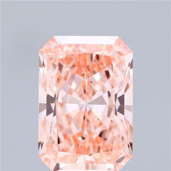 7.33 Ct. Fancy Vivid Pink Radiant Lab Grown Diamond
