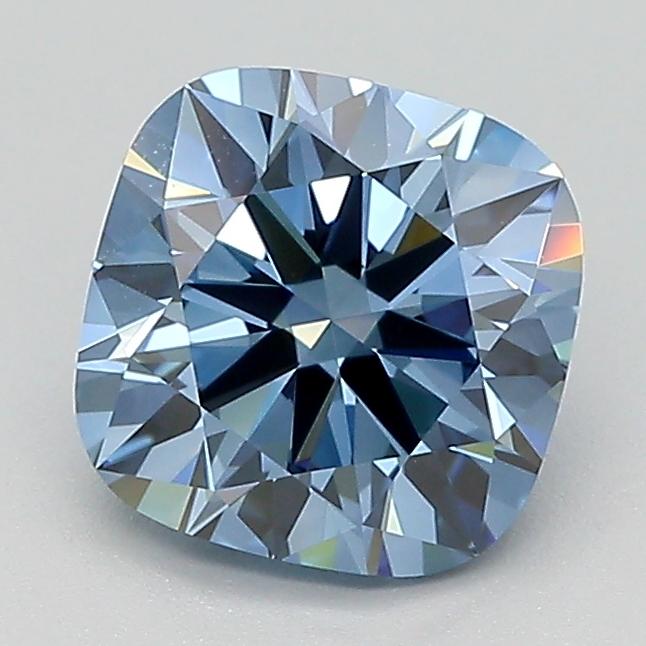 1.52 Ct. Fancy Deep Blue Cushion Lab Grown Diamond