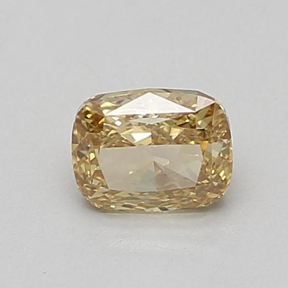 0.77 Ct. Fancy Vivid Yellow Cushion Lab Grown Diamond