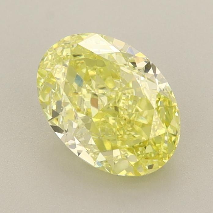 1.22 Ct. Fancy Vivid  Yellow Oval Lab Grown Diamond