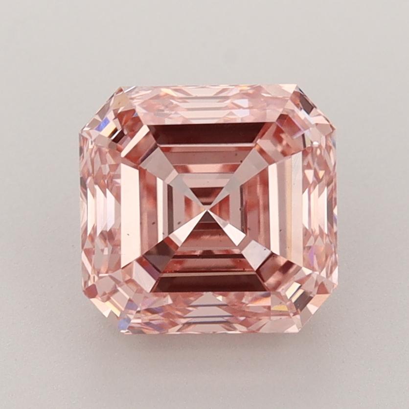 2.55 Ct. Fancy Intense  Pink Asscher Lab Grown Diamond