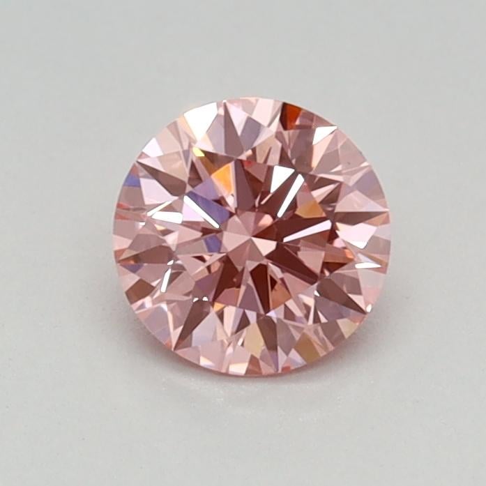 0.45 Ct. Fancy Vivid Pink Round Lab Grown Diamond